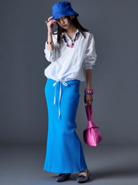 「GEVS.（ジェイヴィス）のアイテム」を使った、ZOZO_SMILELAND_STAFFさん（レディース・163cm）の夏コーディネート