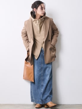 「アイテム（マウンテンパーカー）」を使った、ZOZO_SMILELAND_STAFFさん（レディース・163cm）の冬コーディネート