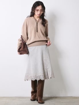 「CHIC STYLE（シックスタイル）のアイテム」を使った、ZOZO_SMILELAND_STAFFさん（レディース・163cm）の秋コーディネート