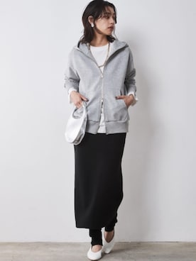 「アイテム（パーカー）」を使った、ZOZO_SMILELAND_STAFFさん（レディース・163cm）の秋コーディネート