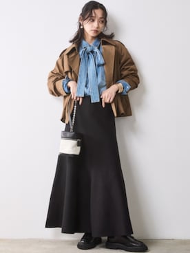 「アイテム（トレンチコート）」を使った、ZOZO_SMILELAND_STAFFさん（レディース・163cm）の秋コーディネート