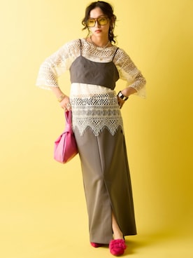 「GEVS.（ジェイヴィス）のアイテム」を使った、ZOZO_SMILELAND_STAFFさん（レディース・163cm）の春コーディネート