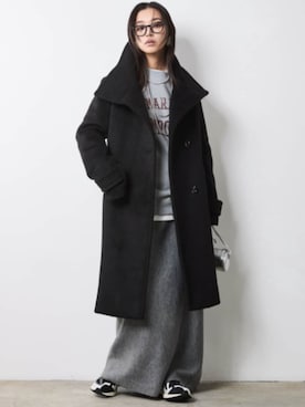 「アイテム（ステンカラーコート）」を使った、ZOZO_SMILELAND_STAFFさん（レディース・163cm）の秋コーディネート