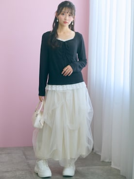 「marun（マルン）のアイテム」を使った、ZOZO_SMILELAND_STAFFさん（レディース・161cm）の夏コーディネート