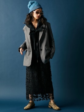 「GEVS.（ジェイヴィス）のアイテム」を使った、ZOZO_SMILELAND_STAFFさん（レディース・163cm）の冬コーディネート