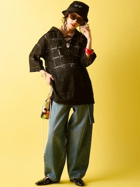 「GEVS.（ジェイヴィス）のアイテム（パンツ）」を使った、ZOZO_SMILELAND_STAFFさん（レディース・163cm）の春コーディネート