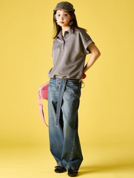 「GEVS.（ジェイヴィス）のアイテム（パンツ）」を使った、ZOZO_SMILELAND_STAFFさん（レディース・163cm）の春コーディネート