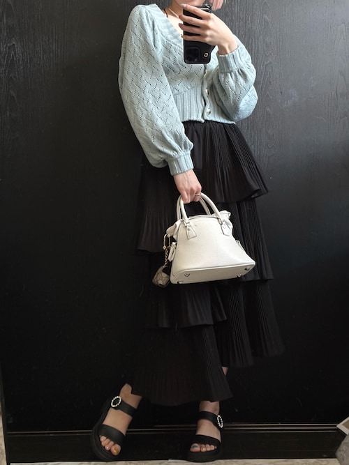 archives プリーツティアードスカート　ブラック　アシンメトリー　アシメ アシメプリーツティアードスカート | JILL by JILL STUART（ジル