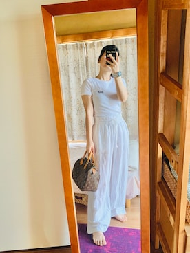 「スタイリング」｜杏さん（レディース・152cm）の夏コーディネート