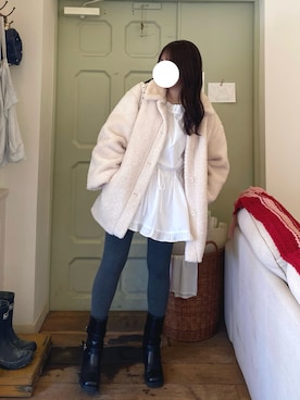 「FEKETE（フェケテ）のアイテム」を使った、mochuさん（レディース・156cm）の冬コーディネート