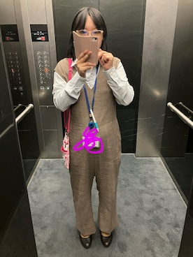 「アイテム（オールインワン・サロペット）」を使った、コナン&すみっこぐらし推しさん（レディース・151cm）の秋コーディネート