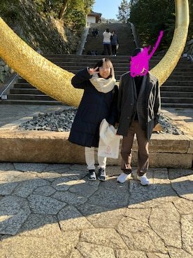 「アイテム（デニムジャケット）」を使った、コナン&すみっこぐらし推しさん（レディース・151cm）の冬コーディネート