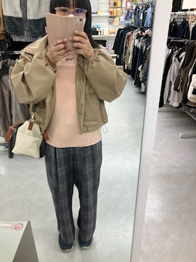 「アイテム（モッズコート）」を使った、コナン&すみっこぐらし推しさん（レディース・151cm・30代）の秋コーディネート