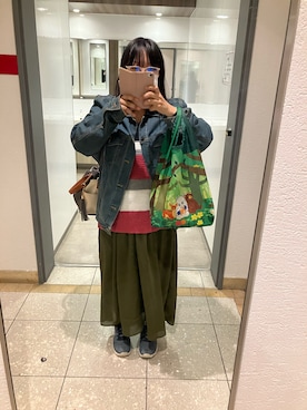 「アイテム（スラックス）」を使った、コナン&すみっこぐらし推しさん（レディース・151cm）の秋コーディネート