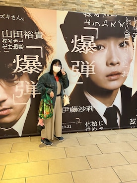 「アイテム（オールインワン・サロペット）」を使った、コナン&すみっこぐらし推しさん（レディース・151cm・30代）の秋コーディネート