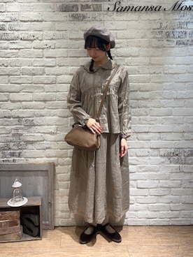 「TSUHARU by Samansa Mos2（ツハルバイサマンサモスモス）のアイテム（スカート）」を使った、りんごさん（レディース・167cm）の夏コーディネート