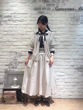 「TSUHARU by Samansa Mos2（ツハルバイサマンサモスモス）のアイテム（サンダル）」を使った、りんごさん（レディース・167cm）の夏コーディネート