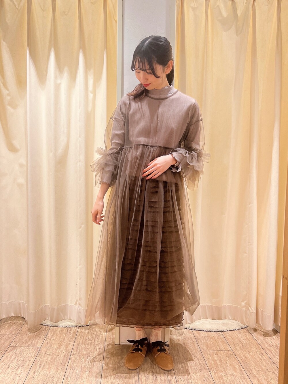 りんごさんの「インナーSETチュールワンピース（Samansa Mos2）」を使ったコーディネートの1枚目の写真