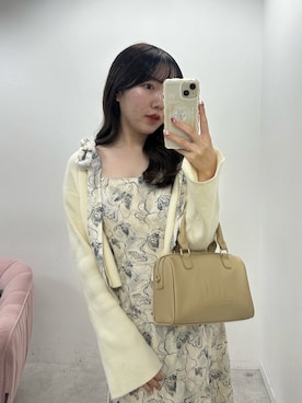 「one after another NICE CLAUP(ワンアフターアナザーナイスクラップ)の【WEB限定】マイナス5キロマーメイドキャミワンピース(ワンピース、ホワイト系)」を使った、rikoさん(レディース・156cm)の冬コーディネート