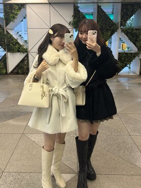 「one after another NICE CLAUP（ワンアフターアナザーナイスクラップ）のアイテム（ステンカラーコート）」を使った、rikoさん（レディース・156cm）の秋コーディネート