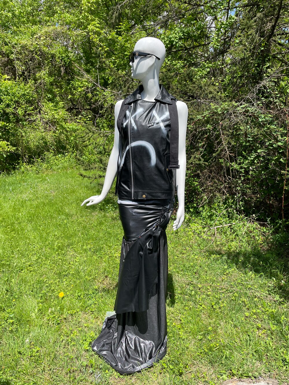 「Valenncii Ventoraのアイテム（ライダースジャケット、ブラック系）」を使った、valennciiさん（レディース・163cm）の春コーディネートの1枚目の写真