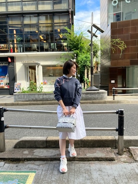 「AXchange」｜「アイテム（シャツワンピース）」を使った、Kotoko.Iさん（レディース・161cm）の夏コーディネート