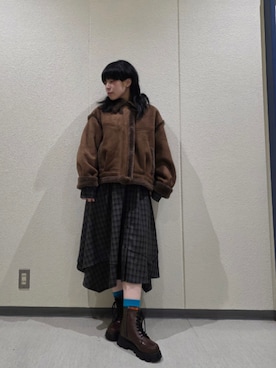 「アイテム（ワンピース/ドレス）」を使った、moco🐑さん（レディース・158cm）の秋コーディネート