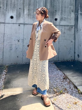 「HIMIKO（ヒミコ）のアイテム」を使った、JUNNA さん（レディース・148cm）の夏コーディネート
