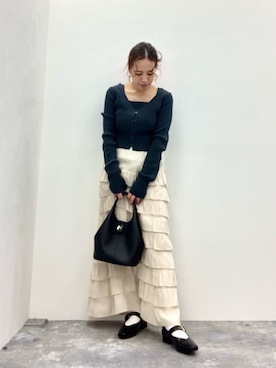 「アイテム（パンプス）」を使った、JUNNA さん（レディース・148cm）の秋コーディネート