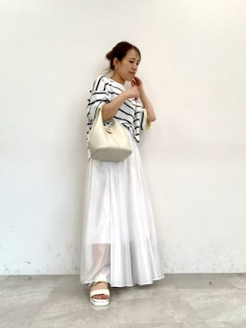 「NICAL（ニカル）のアイテム」を使った、JUNNA さん（レディース・148cm）の春コーディネート