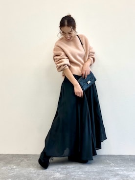 「HIMIKO（ヒミコ）のアイテム」を使った、JUNNA さん（レディース・148cm）の秋コーディネート