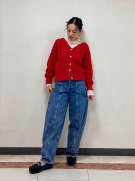 「旅行」｜JUNNA さん（レディース・148cm）の冬コーディネート