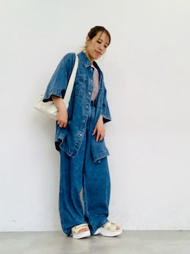 「NICAL（ニカル）のアイテム」を使った、JUNNA さん（レディース・148cm）の春コーディネート