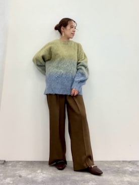 「HIMIKO（ヒミコ）のアイテム（ローファー）」を使った、JUNNA さん（レディース・148cm）の秋コーディネート