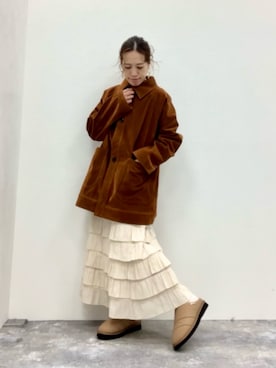 「RAGEBLUE（レイジブルー）のアイテム（ブルゾン）」を使った、JUNNA さん（レディース・148cm）の秋コーディネート