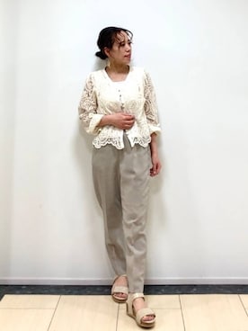 「HIMIKO（ヒミコ）のアイテム」を使った、JUNNA さん（レディース・148cm）の夏コーディネート