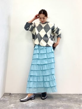 「アイテム（ローファー）」を使った、JUNNA さん（レディース・148cm）の秋コーディネート