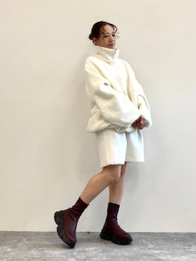 「旅行」｜JUNNA さん（レディース・148cm）の冬コーディネート