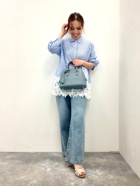 「HIMIKO（ヒミコ）のアイテム」を使った、JUNNA さん（レディース・148cm）の夏コーディネート