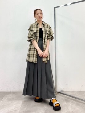 「サンダルに靴下」｜JUNNA さん（レディース・148cm）の夏コーディネート