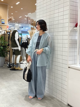 「CIAOPANIC TYPY（チャオパニックティピー）のアイテム（トートバッグ）」を使った、Natsukiさん（レディース・156cm）の春コーディネート