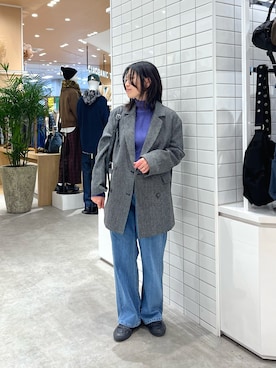 「アイテム（テーラードジャケット）」を使った、Natsukiさん（レディース・156cm）の秋コーディネート