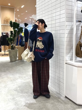 「アイテム（シュシュ）」を使った、Natsukiさん（レディース・156cm）の秋コーディネート