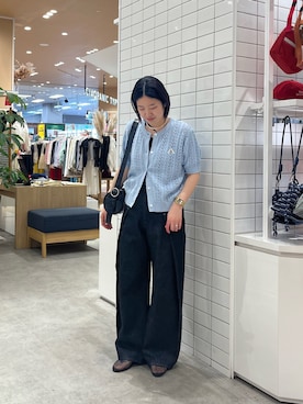 「CIAOPANIC TYPY（チャオパニックティピー）の【UNISEX】タックデザインワイドデニム（デニムパンツ）」を使った、Natsukiさん（レディース・156cm）の春コーディネート
