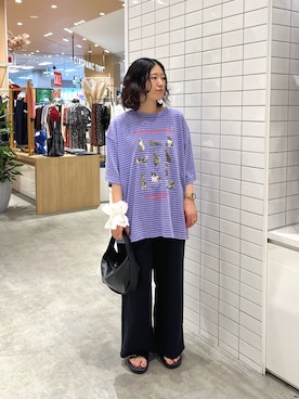 「アイテム（シュシュ）」を使った、Natsukiさん（レディース・156cm）の夏コーディネート