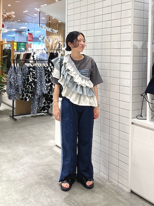 etsintaスウェットフリル巻きミニスカート