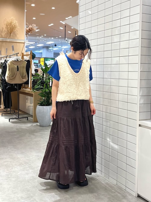 【India】ボイルピンタックスカート