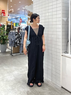 「アイテム（サロペット/オーバーオール）」を使った、Natsukiさん（骨格ウェーブ・レディース・156cm）の夏コーディネート