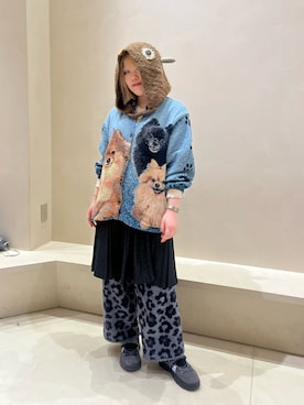 「個性的 古着」｜tsukaletayoさん（レディース・160cm）の冬コーディネート