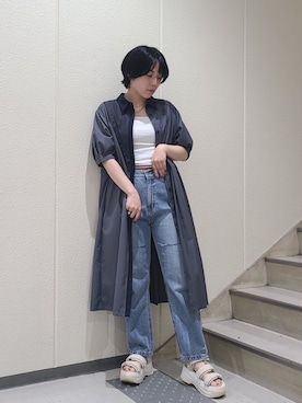 「179/WG（イチナナキュウダブルジー）のアイテム」を使った、NICOLE CLUB staffさん（レディース・158cm）の夏コーディネート